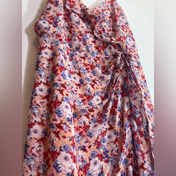 NWT Laundry By:Shelli Segal Women's Asymmetric Floral Ruffle Midi-Dress Size:16 - Picture 13 of 16